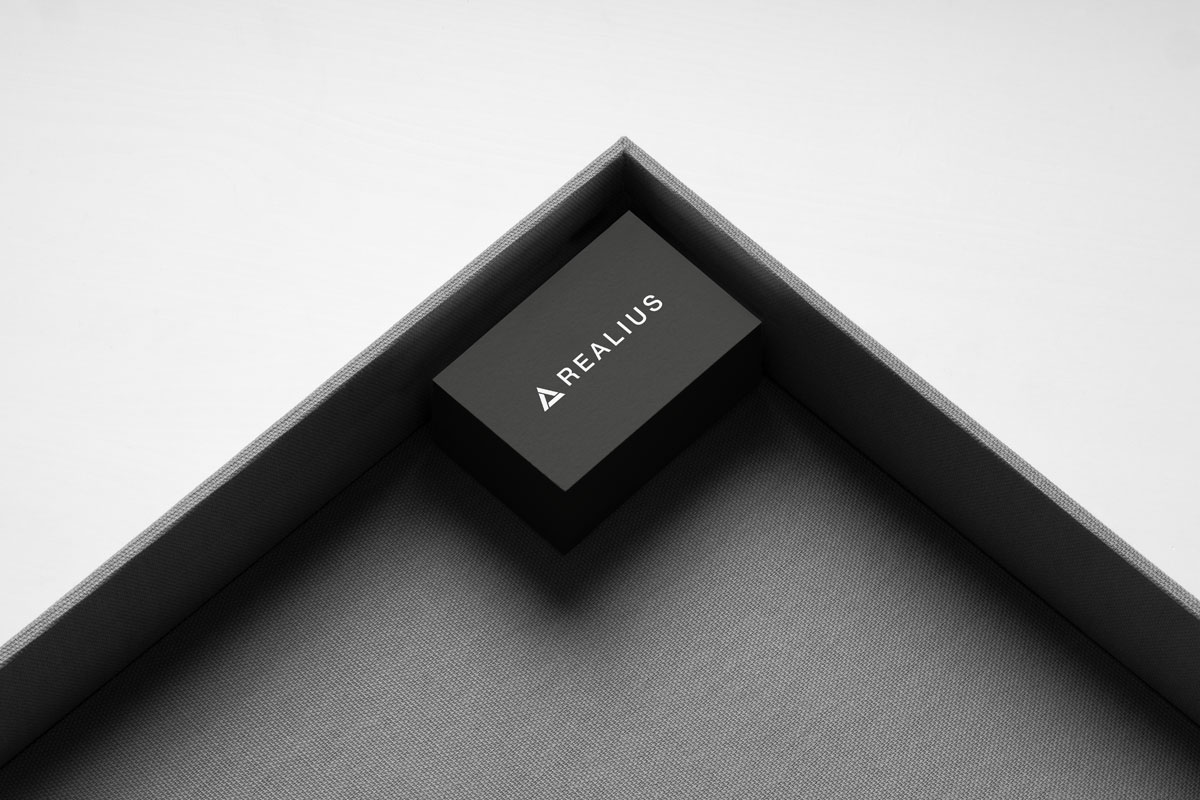 Visitenkarten der Firma REALIUS GmbH
