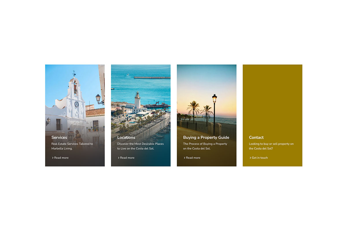 Screenshot der Website Sunnyside Marbella